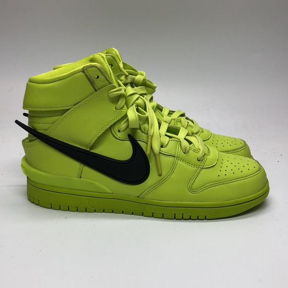 Mens Nike Dunk Hi/Ambush Green/Black CU7544-300 USED R Mark inside Sz 7.5 - Picture 2 of 10